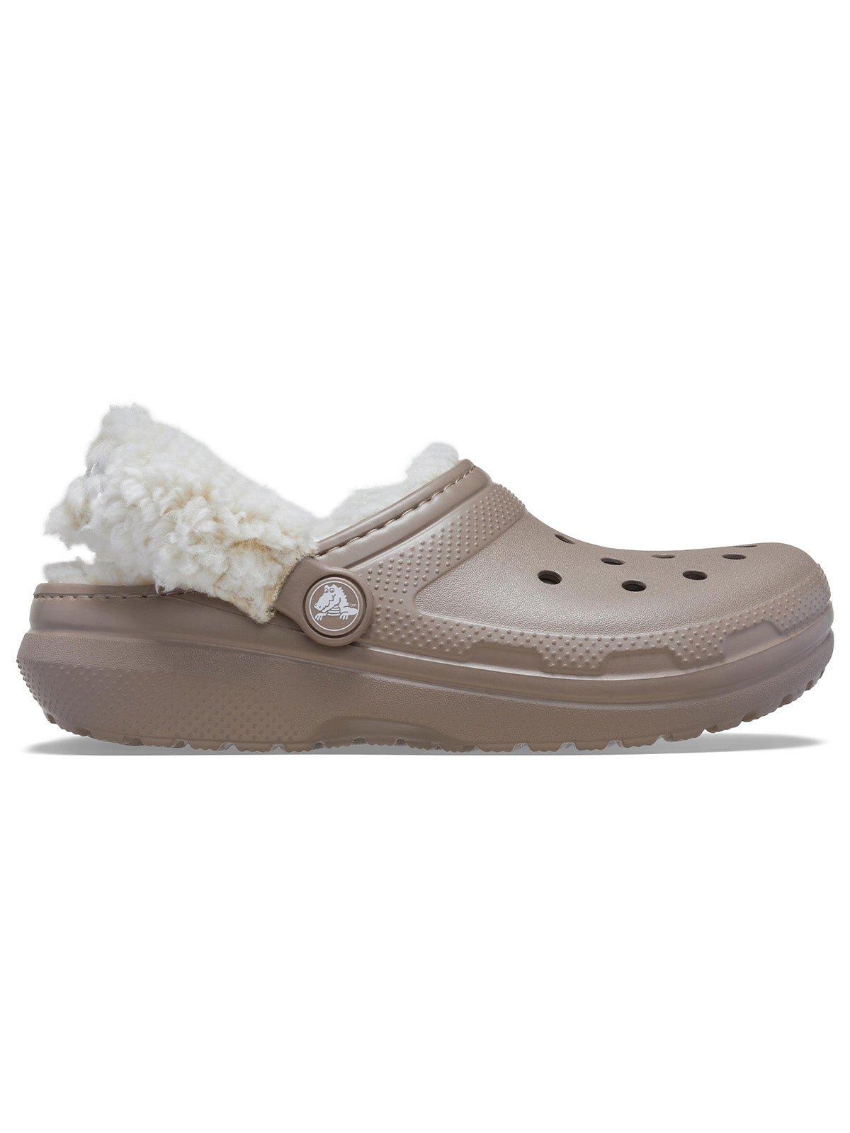 Zueco Niños Pequeños Classic Fleece Lined Café Crocs