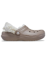Zueco Niños Pequeños Classic Fleece Lined Café Crocs