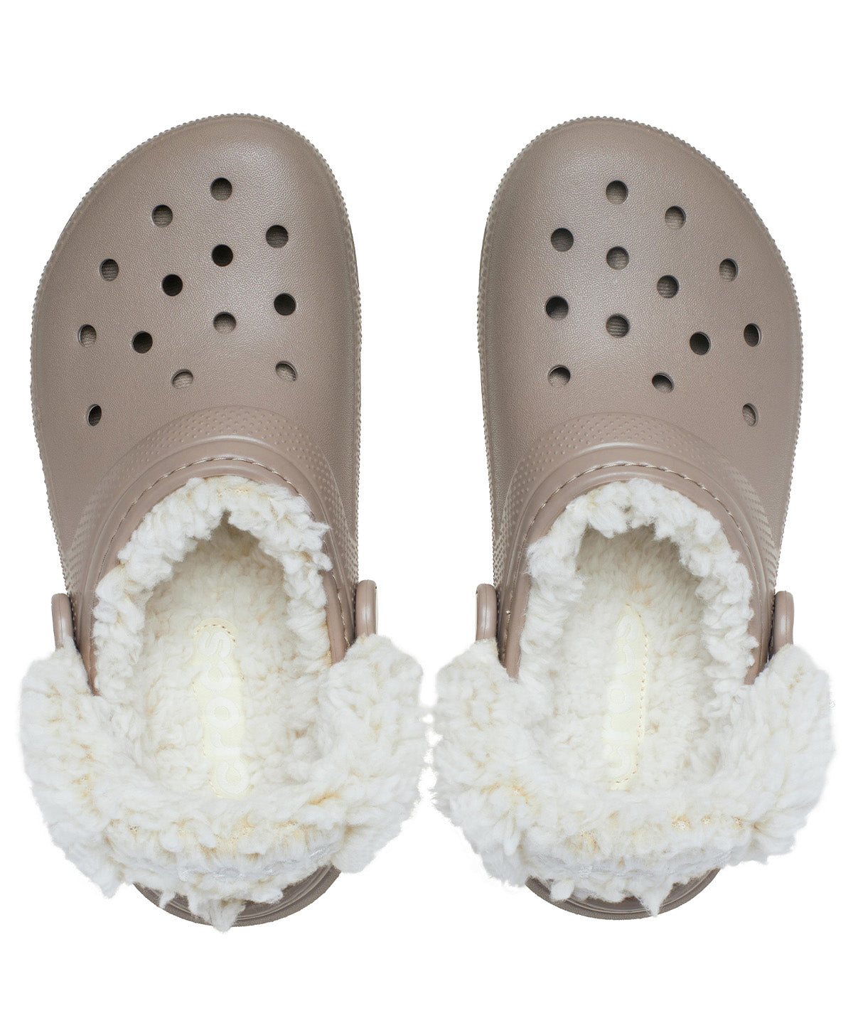 Zueco Niños Pequeños Classic Fleece Lined Café Crocs