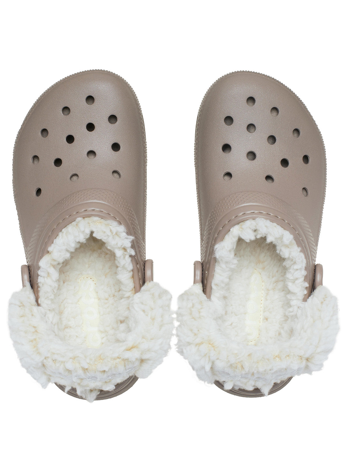 Zueco Niños Pequeños Classic Fleece Lined Café Crocs