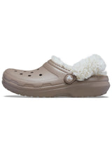 Zueco Niños Pequeños Classic Fleece Lined Café Crocs