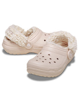 Zueco Niños Pequeños Classic Fleece Lined Rosado Crocs