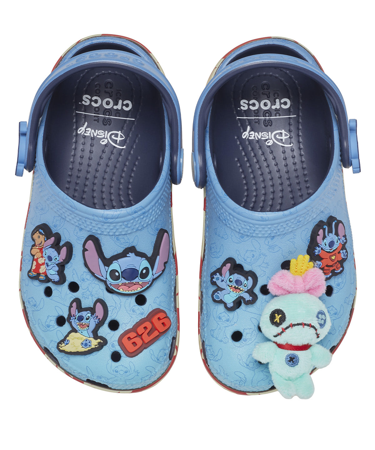 Zueco Niños Pequeños Classic Clog Stitch Azul Crocs