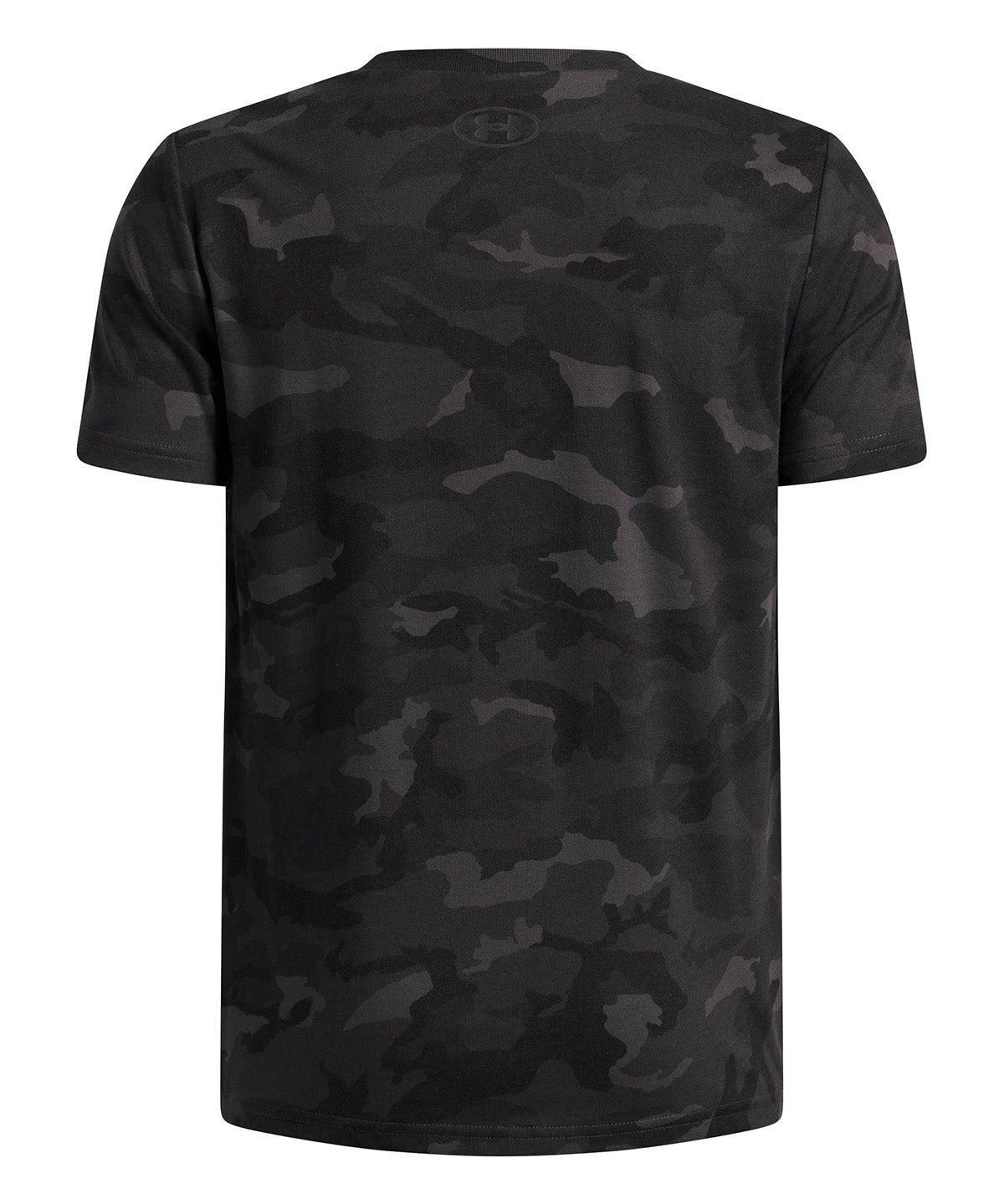 Polera Niño UA B CAMO AOP SS Negro
