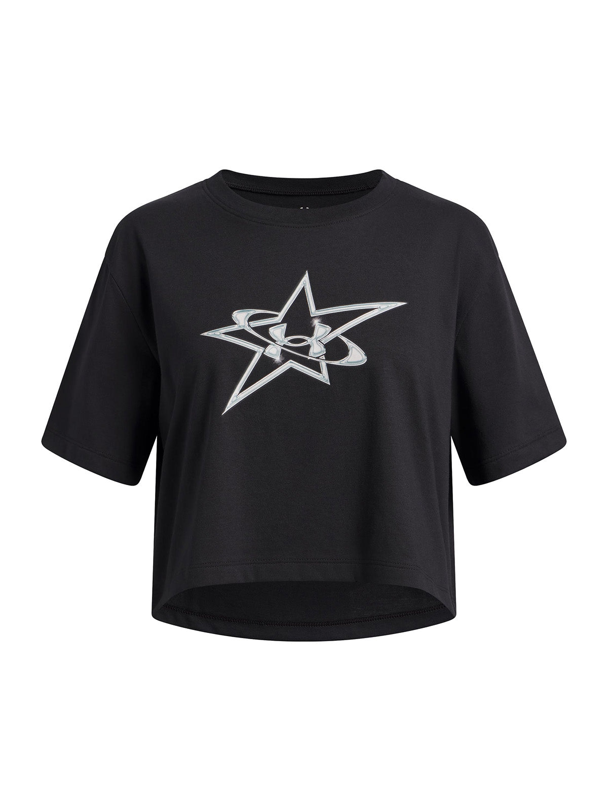 Polera Niña UA G LOGO STAR SS Negro
