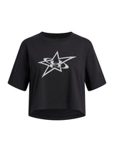 Polera Niña UA G LOGO STAR SS Negro