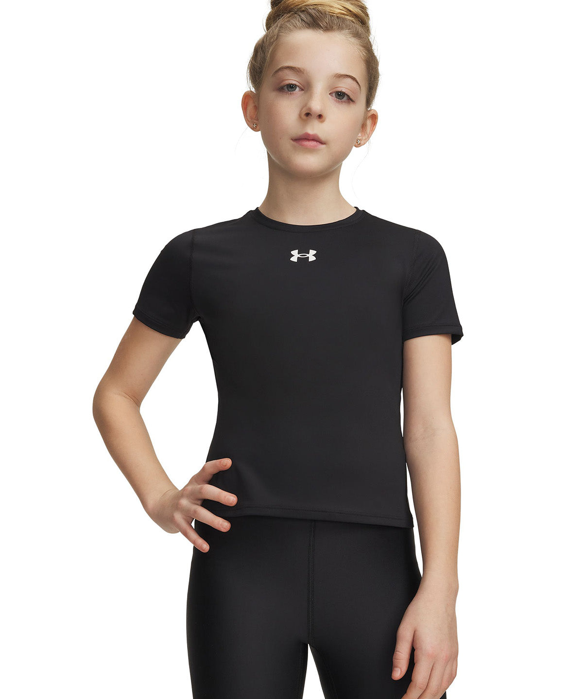 Polera Niña G HEATGEAR SS Negro