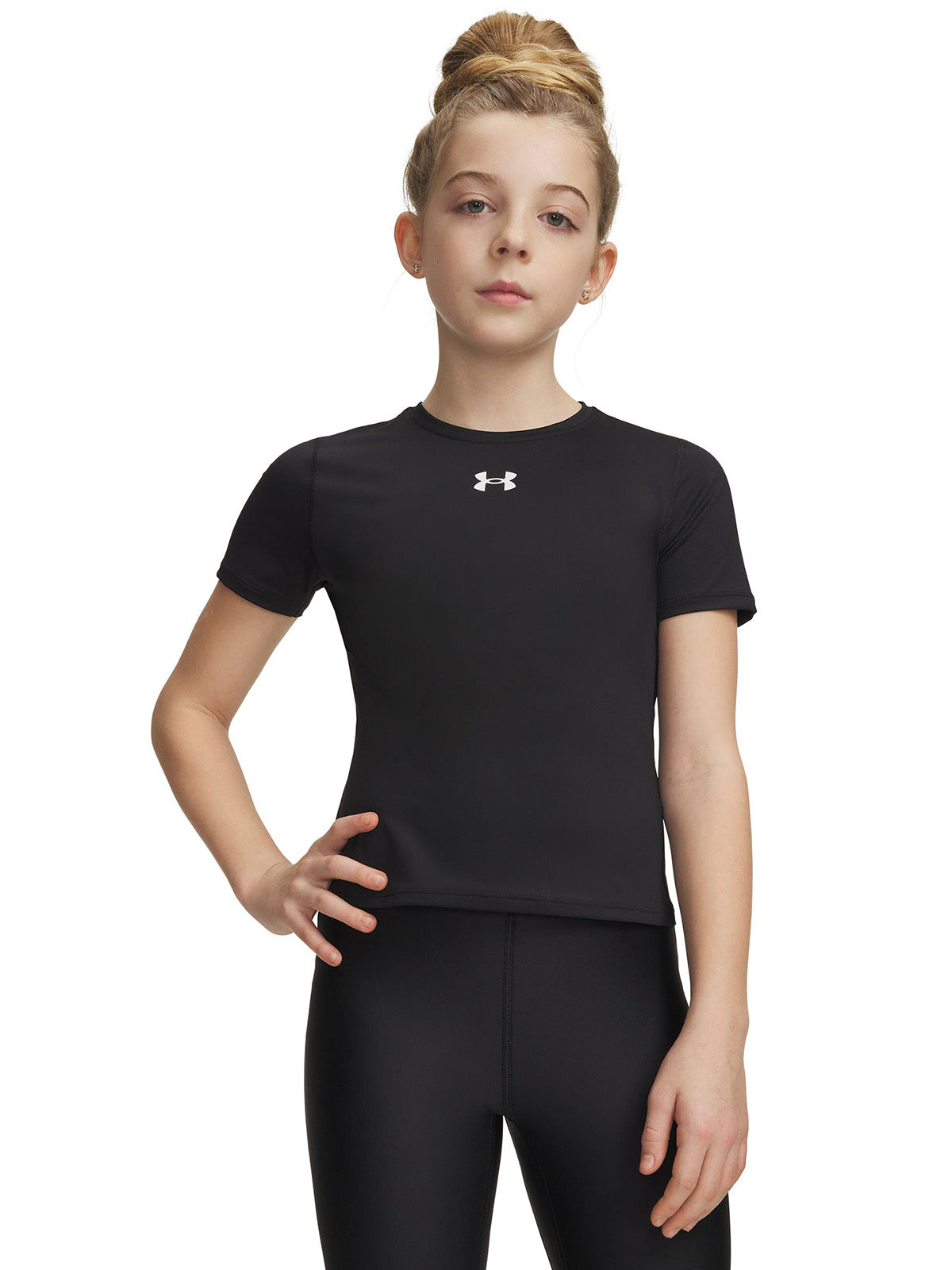Polera Niña G HEATGEAR SS Negro