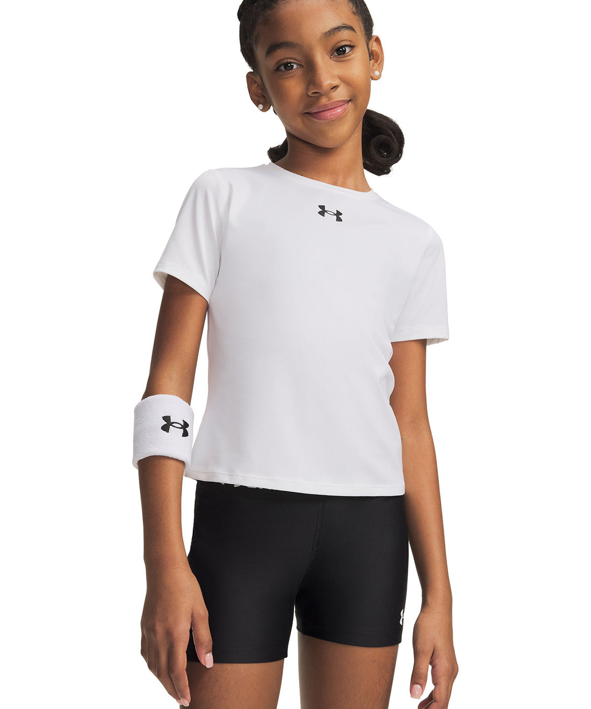 Polera Niña G HEATGEAR SS Blanco