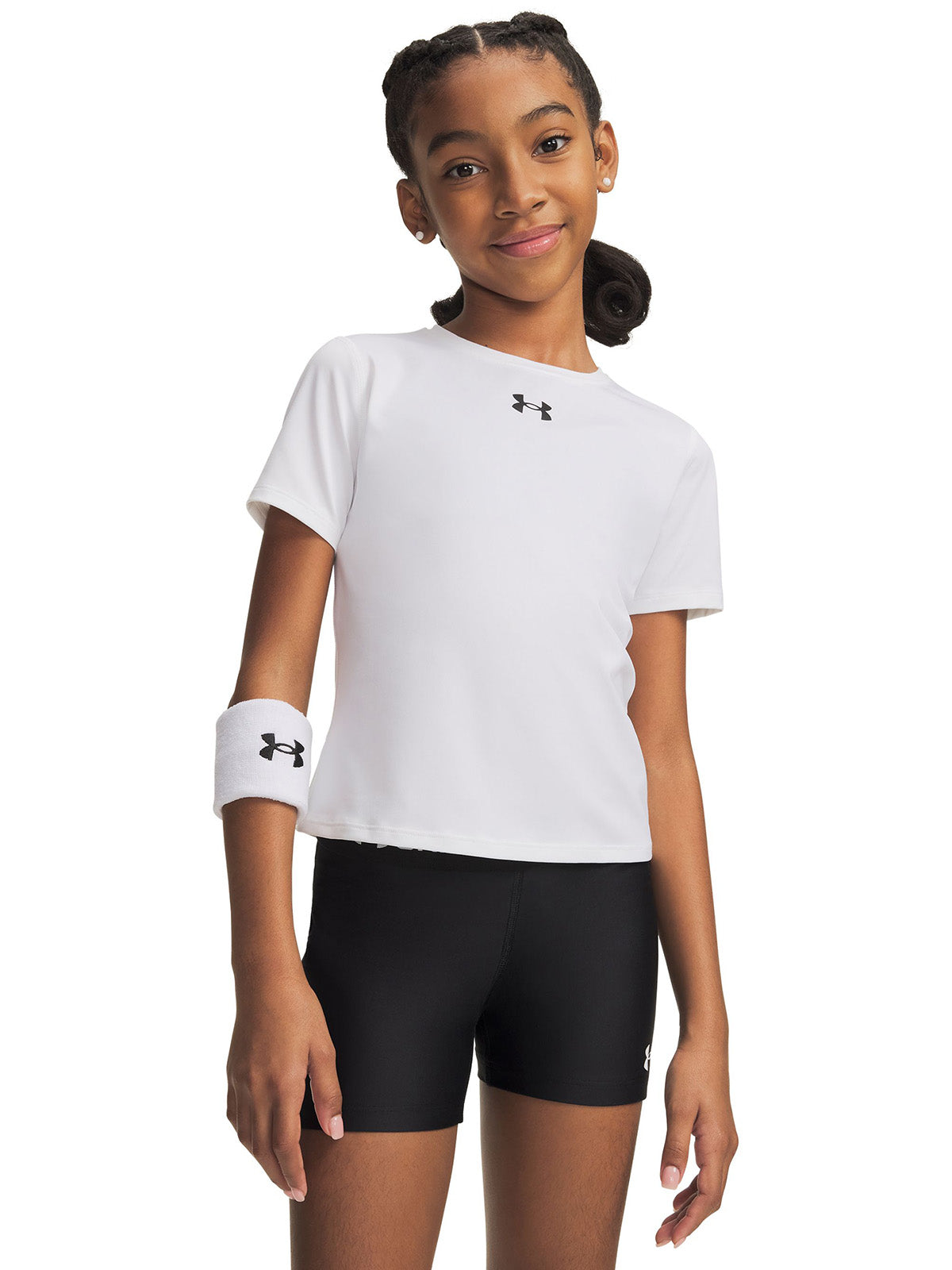 Polera Niña G HEATGEAR SS Blanco