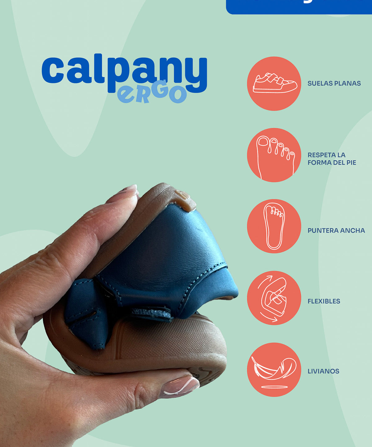 Sandalia ergonómica Niño Kentucky Azul Calpany
