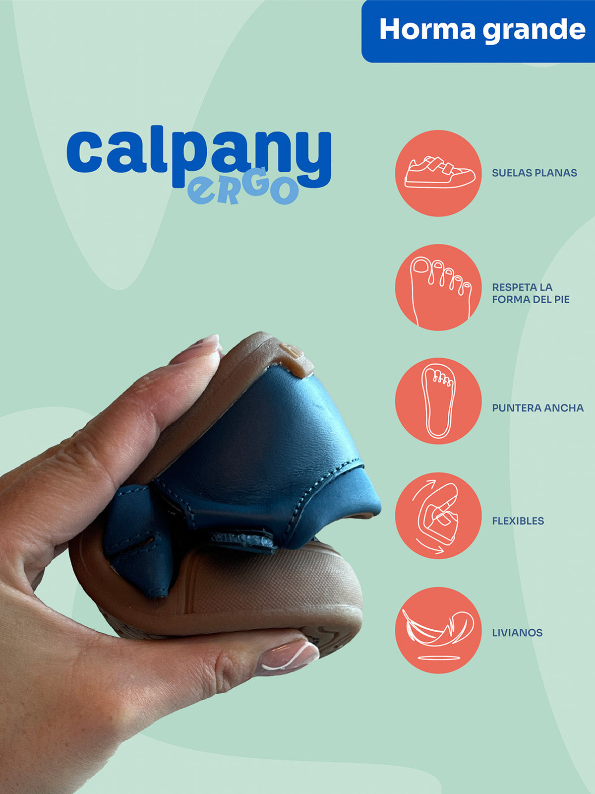 Sandalia ergonómica Niño Kentucky Azul Calpany
