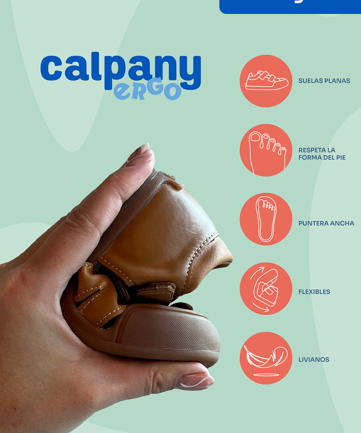Sandalia ergonómica Niño Kentucky Café Calpany
