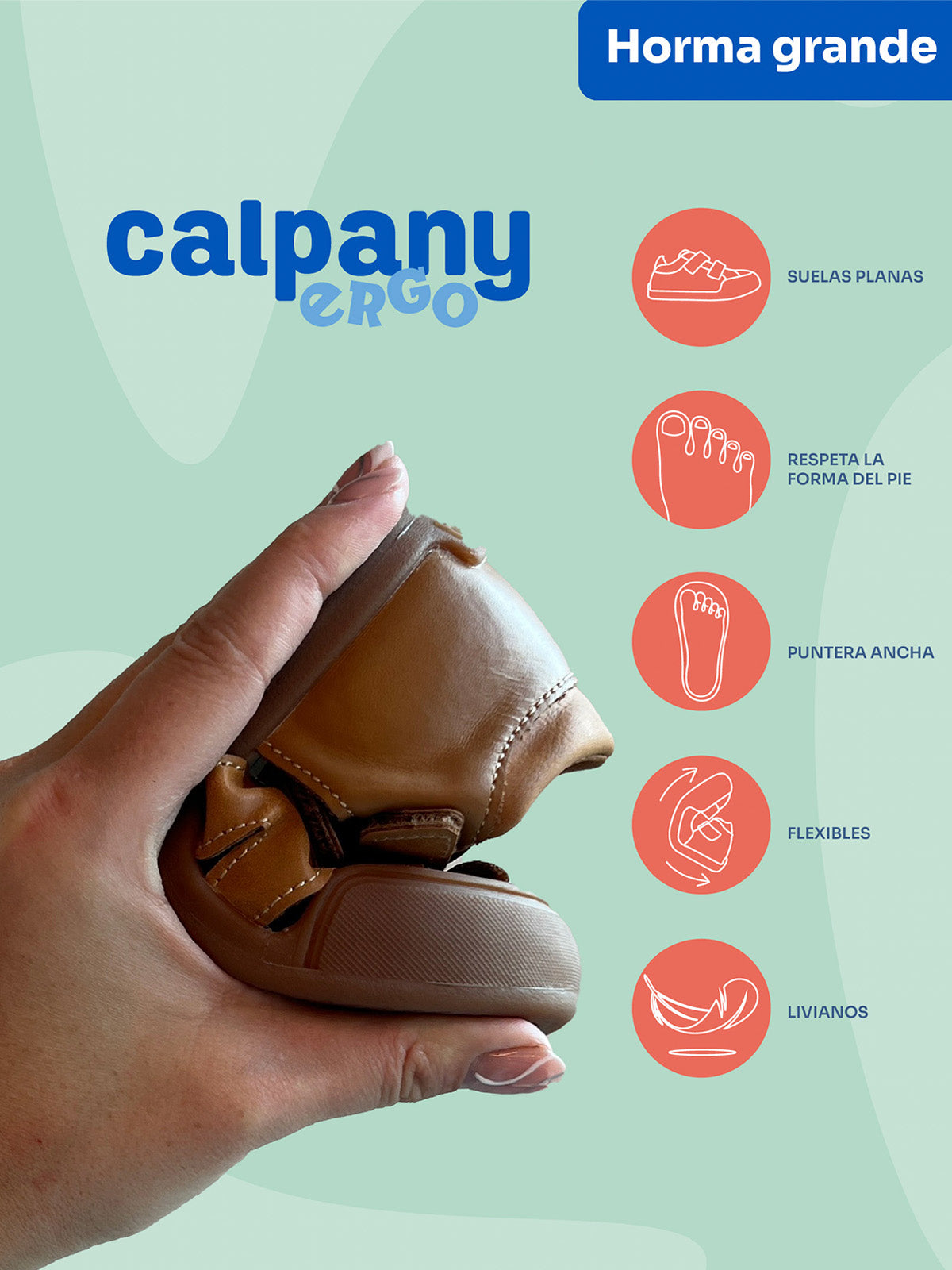 Sandalia ergonómica Niño Kentucky Café Calpany
