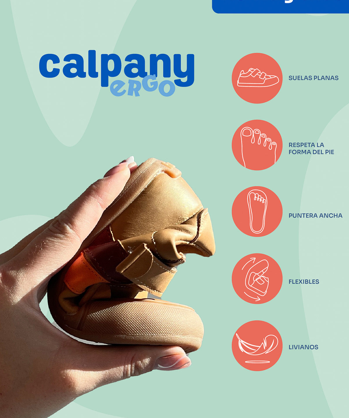 Zapatilla ergonómica Niño Alaska Café Calpany