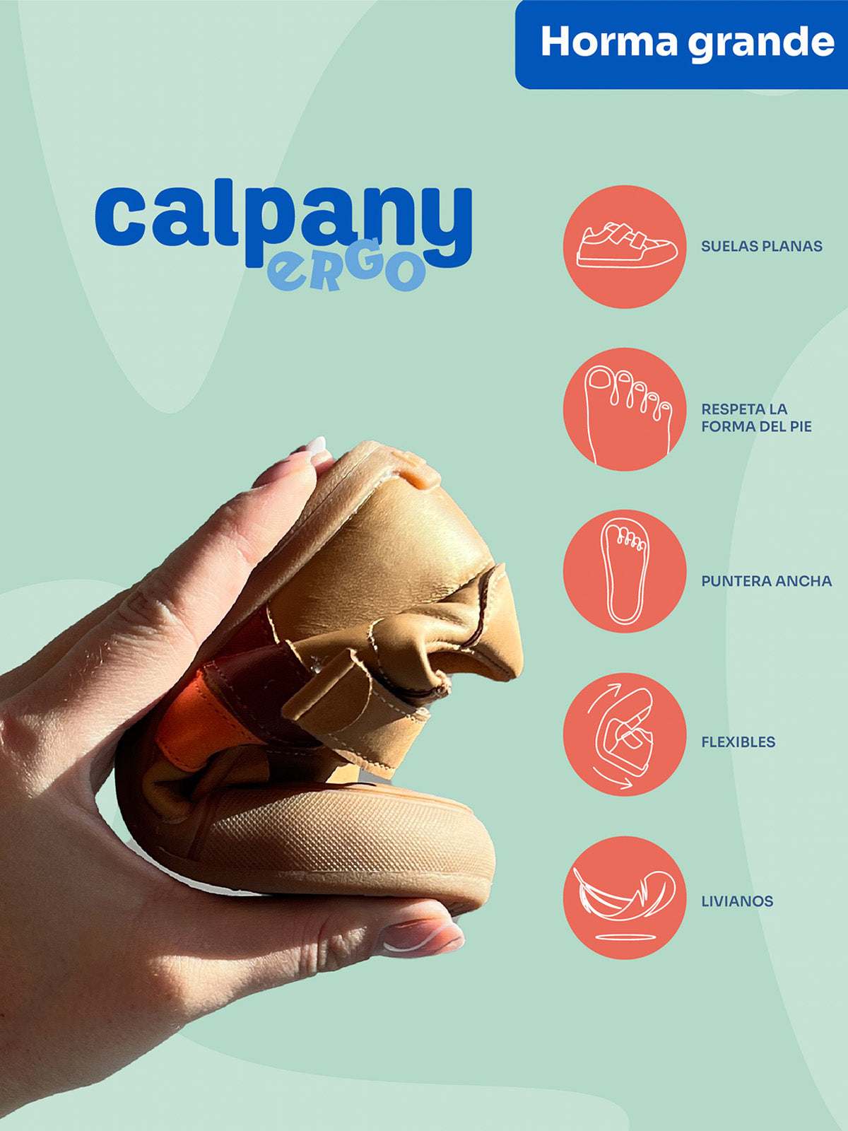 Zapatilla ergonómica Niño Alaska Café Calpany