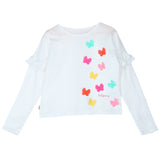 Polera Niña BUTTERFLY Blanco