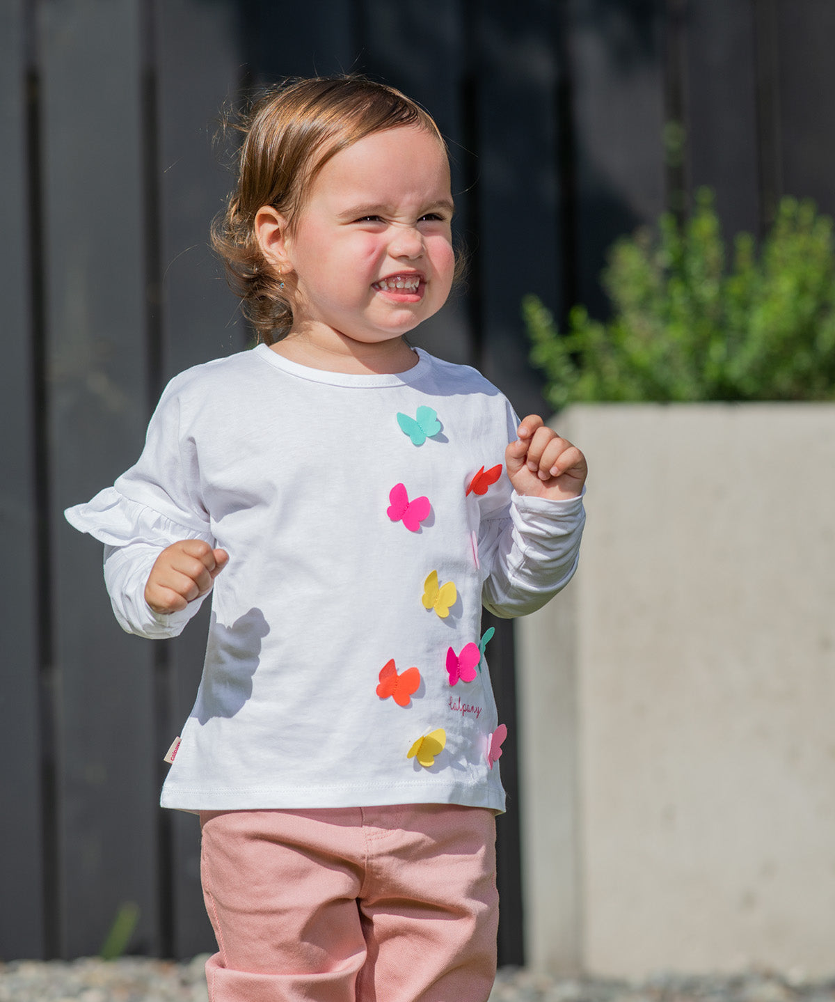 Polera Niña BUTTERFLY Blanco