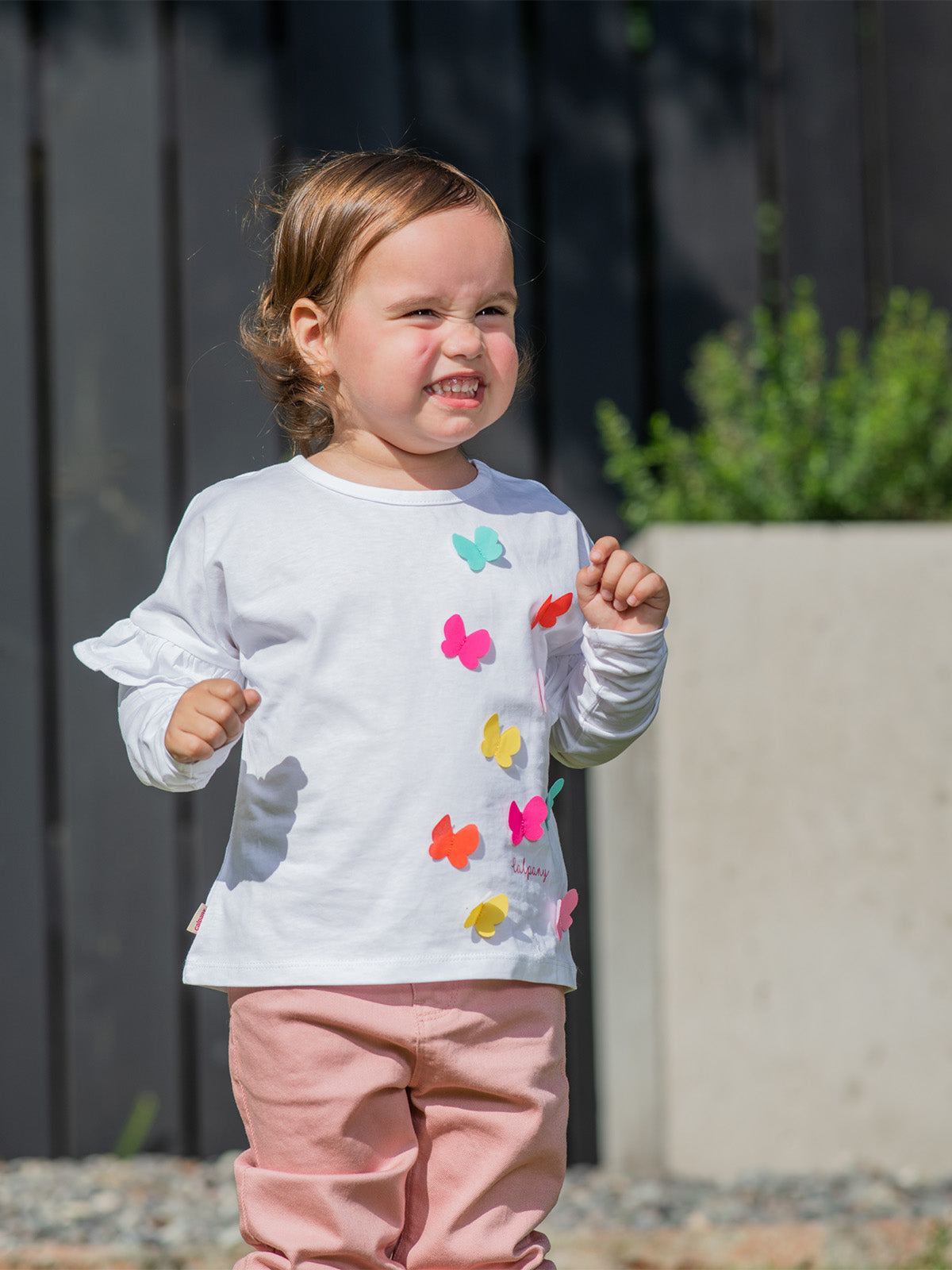 Polera Niña BUTTERFLY Blanco