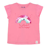 Polera Manga Corta Algodón Orgánico Niña Rainbow