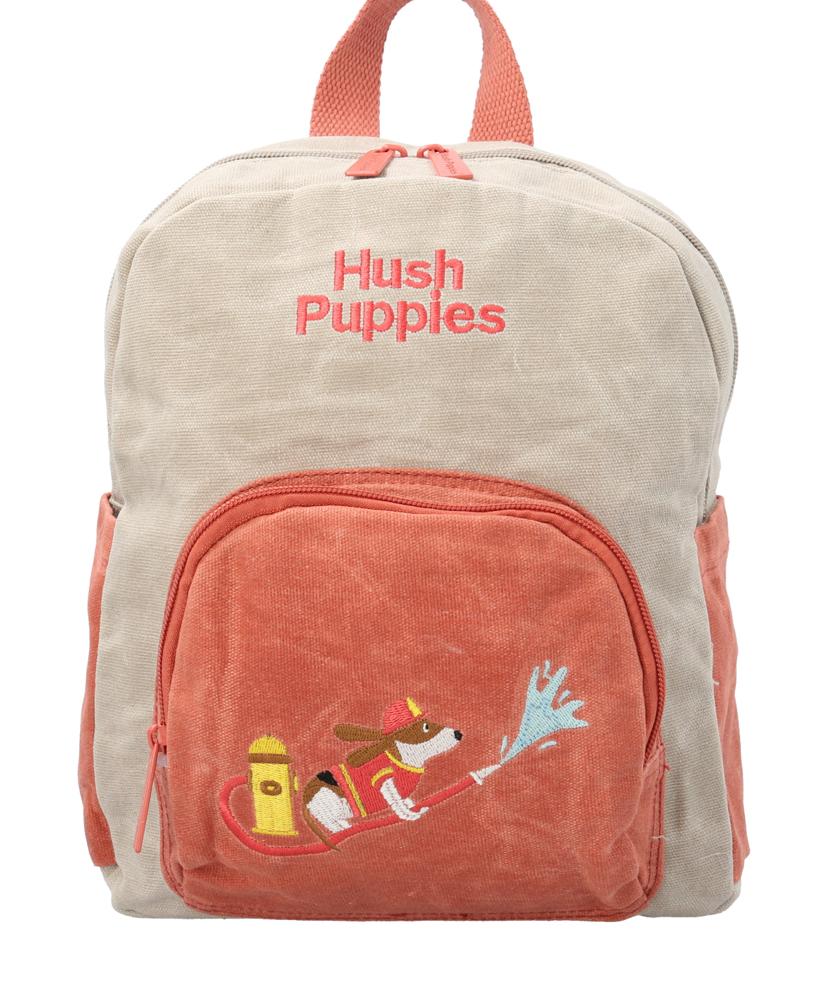 Mochila Canvas Engrasado Niño Fireman Back Beige Hush Puppies
