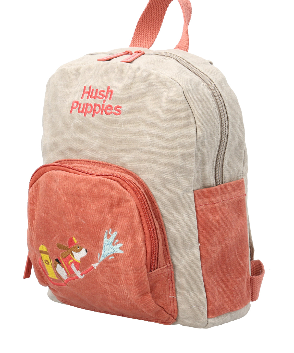 Mochila Canvas Engrasado Niño Fireman Back Beige Hush Puppies