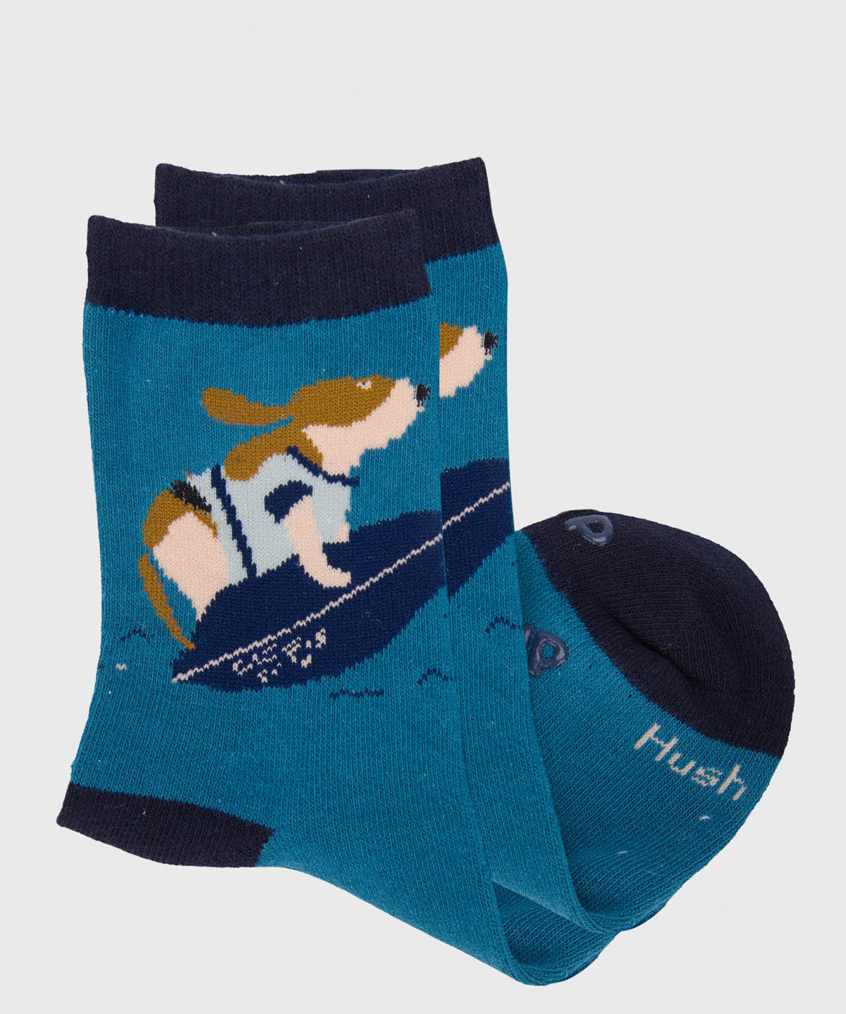 Calcetin Algodón Niño C Hp Surf Azul Hush Puppies