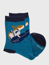 Calcetin Algodón Niño C Hp Surf Azul Hush Puppies