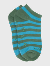 Calcetin Algodón Niño Ped Stripe Verde Hush Puppies