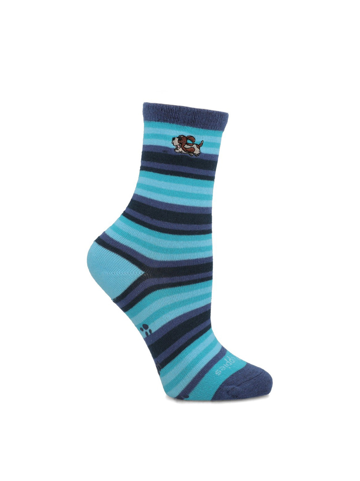 CALCETIN ALGODÓN NIÑO C STRIPE DOG AZUL HUSH PUPPIES