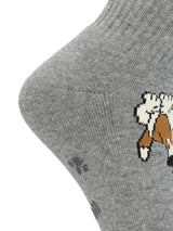 CALCETIN ALGODÓN NIÑO C DOG SPORTRIB GRIS HUSH PUPPIES