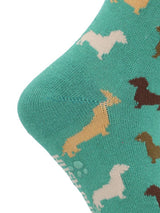 CALCETIN ALGODÓN NIÑO C DACHSHUND VERDE HUSH PUPPIES