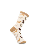 CALCETIN ALGODÓN NIÑO C DACHSHUND BEIGE HUSH PUPPIES