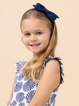 Cintillo Algodón Niña Hpk Bow Headband Azul Hush Puppies