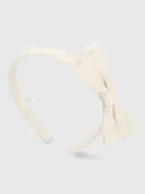 Cintillo Algodón Niña Hpk Bow Headband Beige/Crudo Hush Puppies