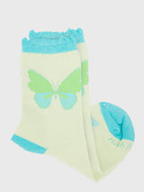Calcetin Algodón Niña C St Butterfly Verde Hush Puppies