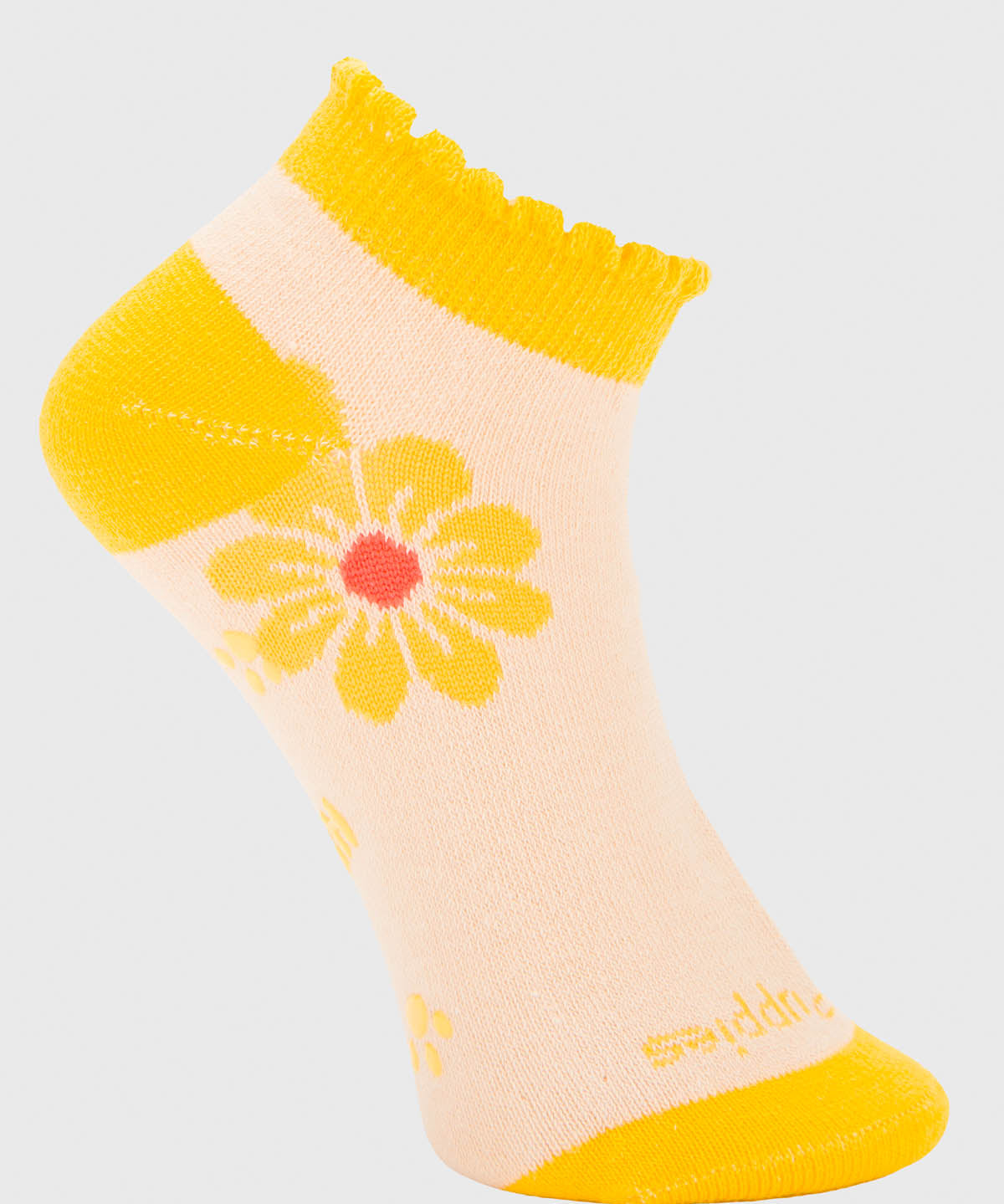Calcetin Algodón Niña Ped St Flor Amarillo Hush Puppies