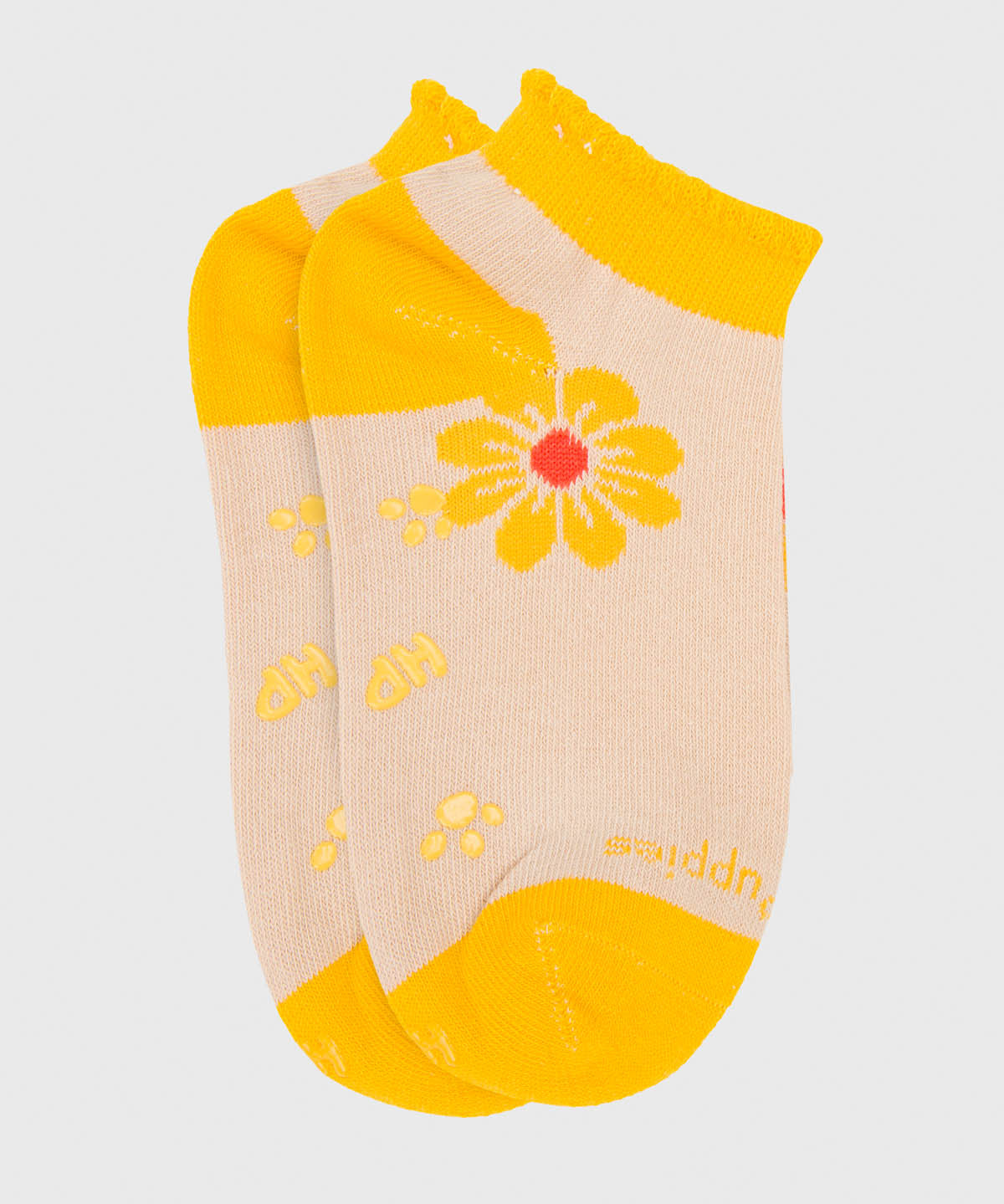 Calcetin Algodón Niña Ped St Flor Amarillo Hush Puppies