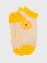 Calcetin Algodón Niña Ped St Flor Amarillo Hush Puppies