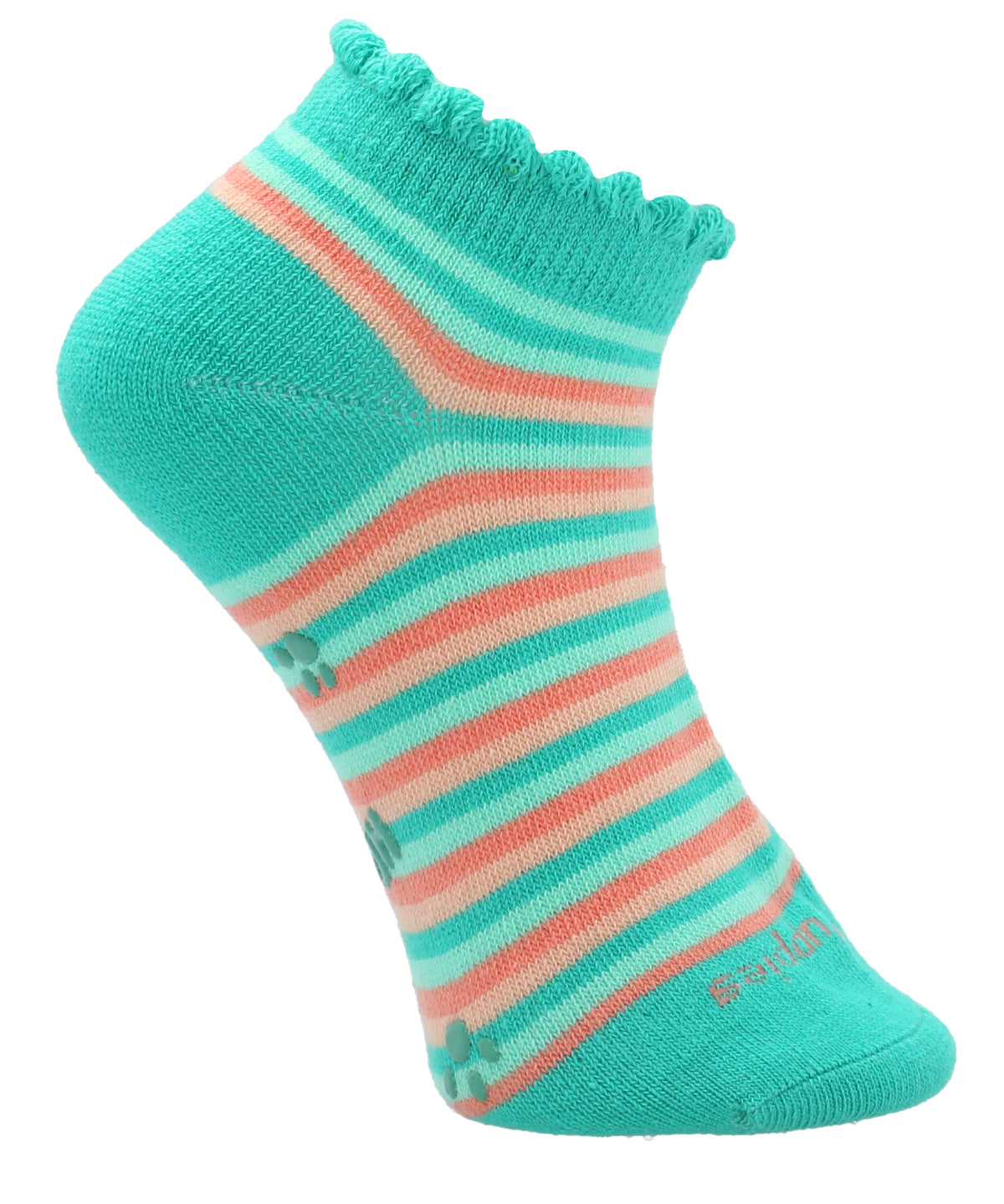 Calcetin Algodón Niña Ped St Stripes Verde Hush Puppies