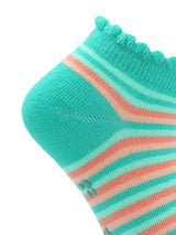 Calcetin Algodón Niña Ped St Stripes Verde Hush Puppies