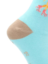 Calcetin Algodón Niña C Fun Giraffe Azul Hush Puppies