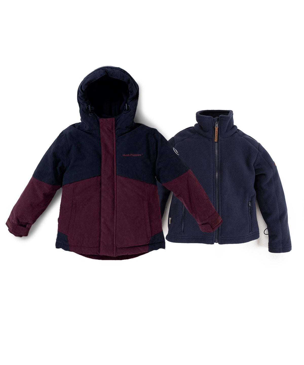 Parka Tres En Uno Waterproof Niño Optimus Burdeo