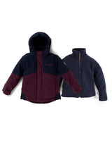 Parka Tres En Uno Waterproof Niño Optimus Burdeo