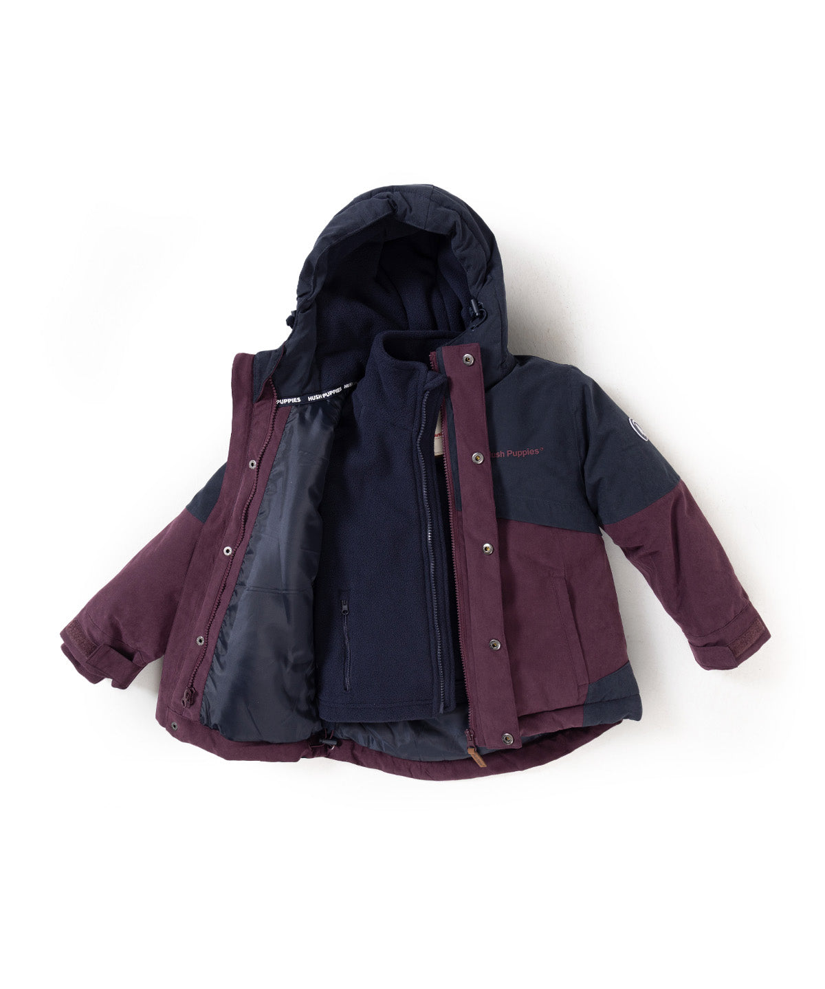 Parka Tres En Uno Waterproof Niño Optimus Burdeo
