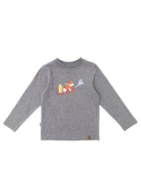 Polera Manga Larga Niño Imagine Gris