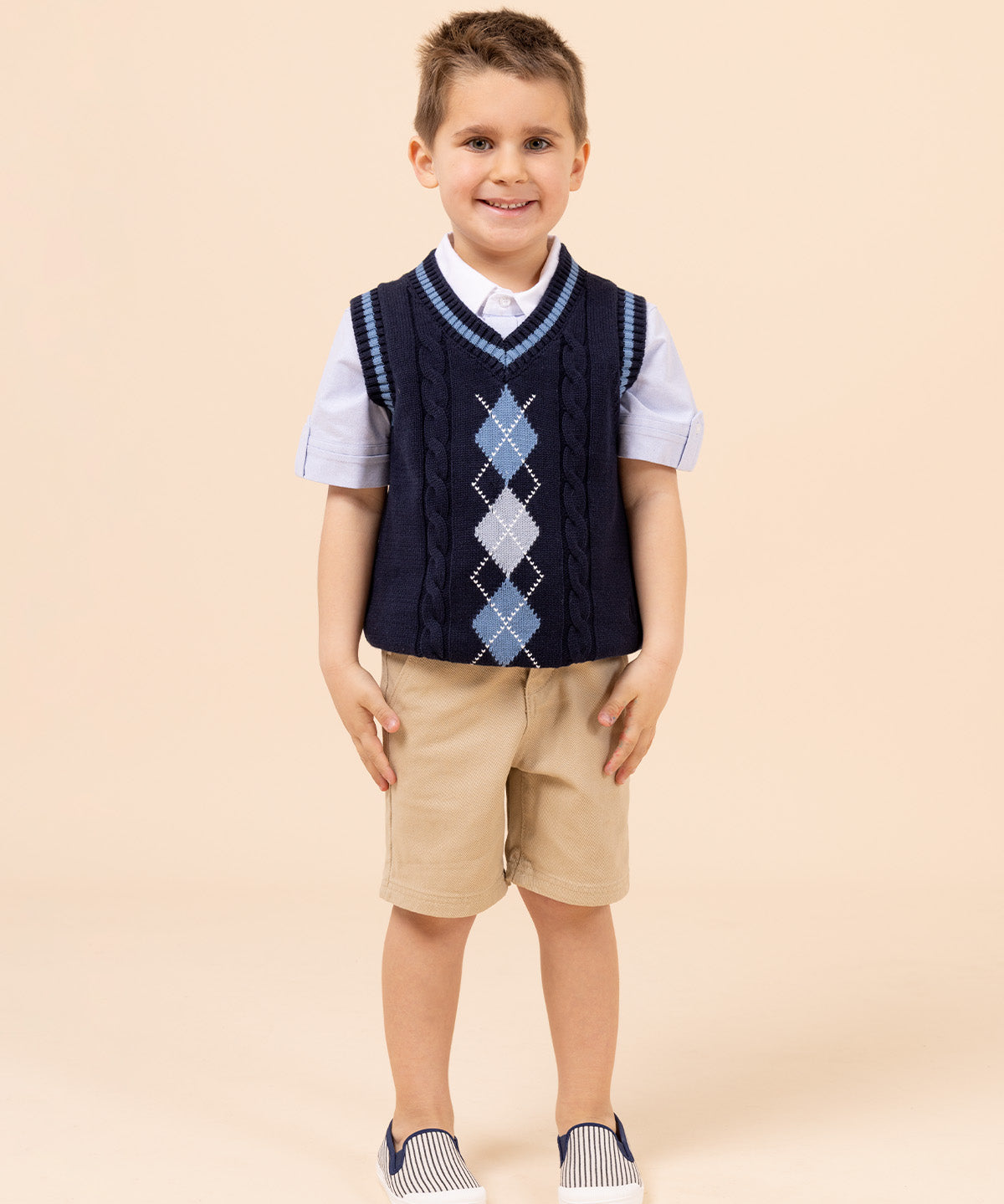 Short Niño Clasico Beige