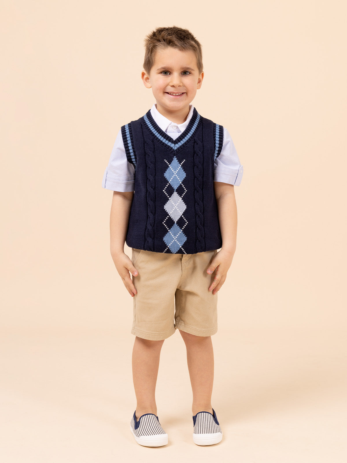 Short Niño Clasico Beige