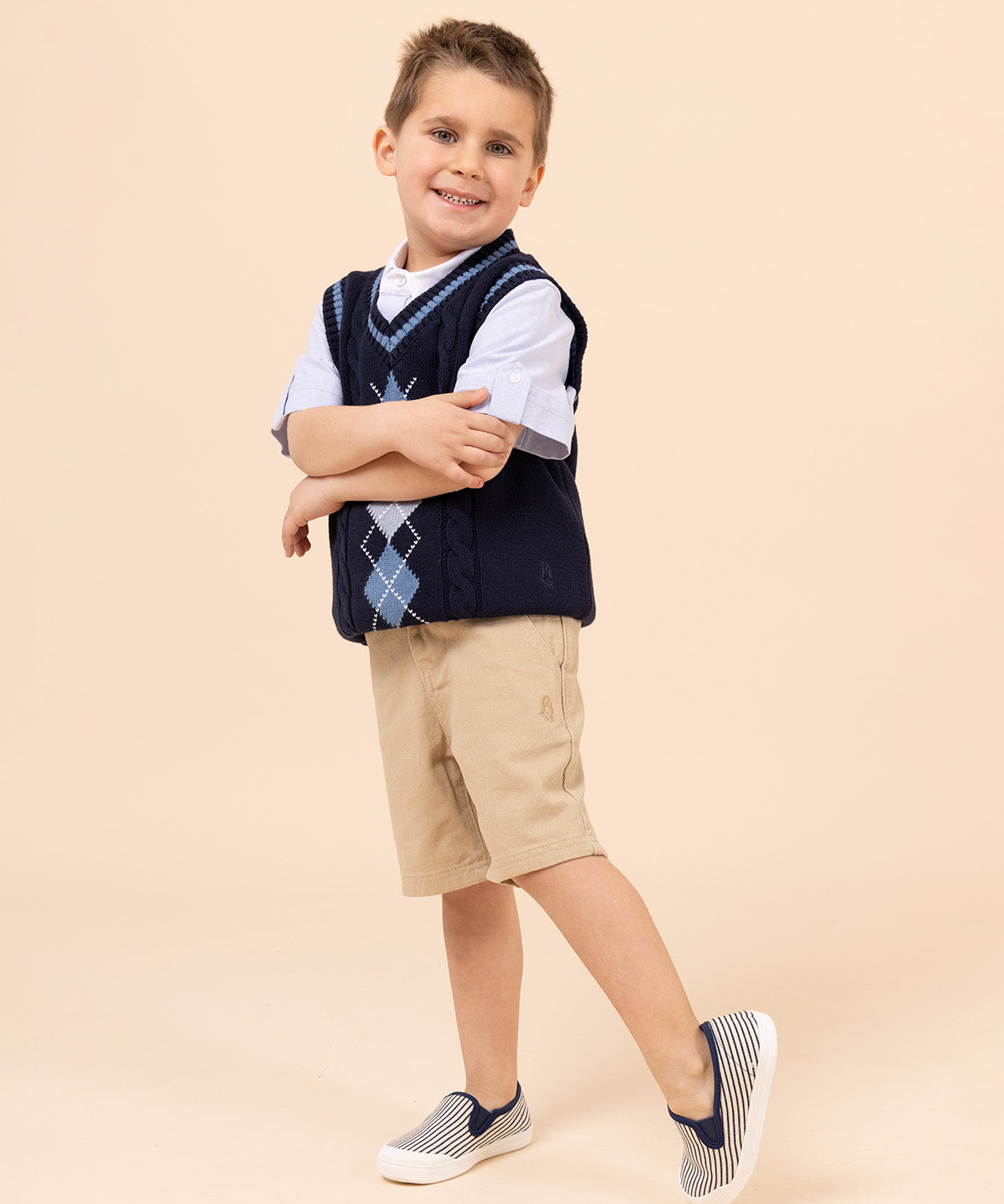 Short Niño Clasico Beige