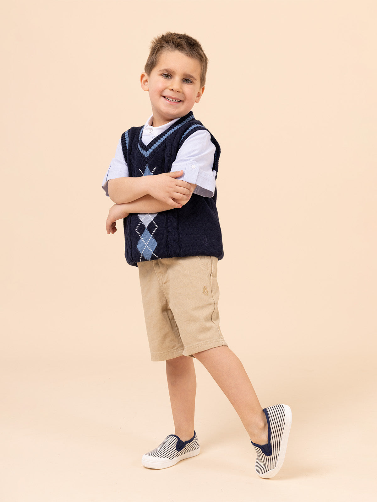 Short Niño Clasico Beige